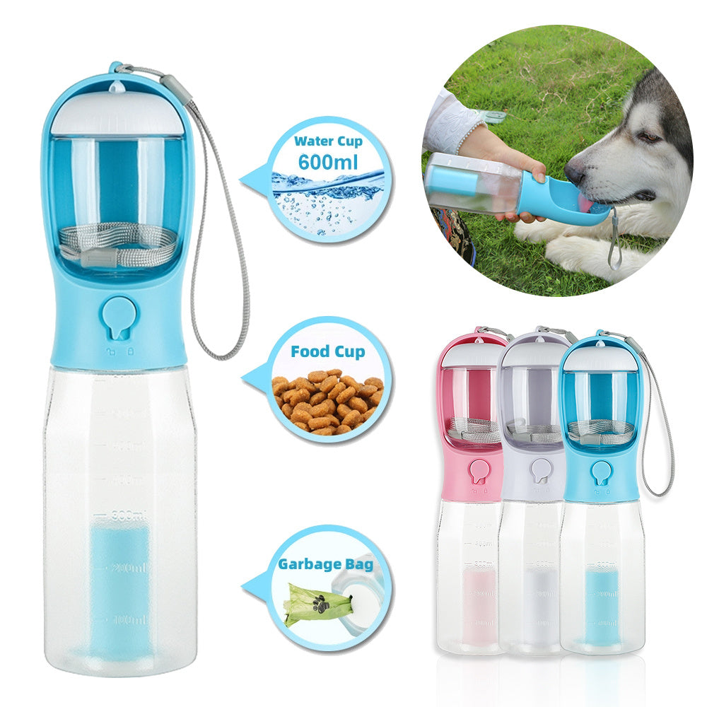 3in1-Water Bottle, Feeder And Garbage Bag - My Fun Pet